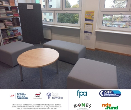 Kącik czytelniczy w bibliotece